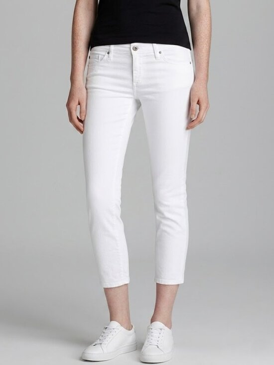 Ag Adriano Goldschmied Denim - NWT AG Adriano Goldschmied Stilt in White Sateen Cigarette Crop Stretch Jeans 32